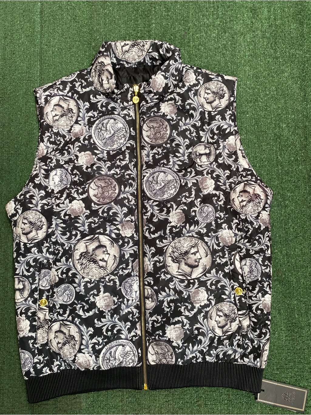 Black Medallion Quilted Vest